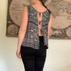 FREE PEOPLE open back blouse